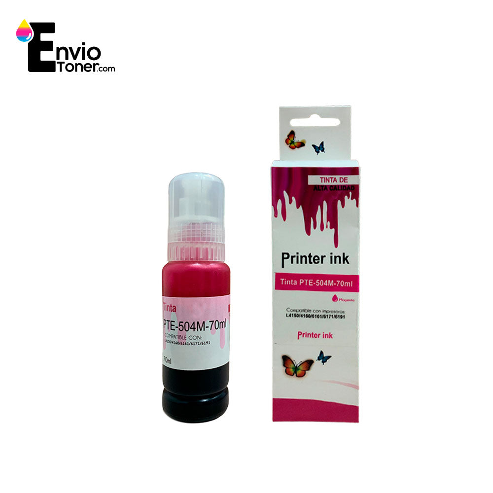 Botella De Tinta Generica Magenta 504m L4150 L4160 L6161