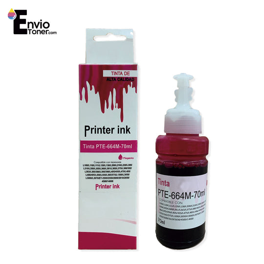 Botella De Tinta Generica Magenta 664m  L110 L120 L200 L300