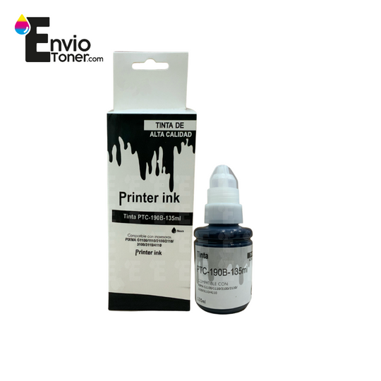 Kit 5 Tintas Compatible Canon Gi 190 Magenta G1100 190B