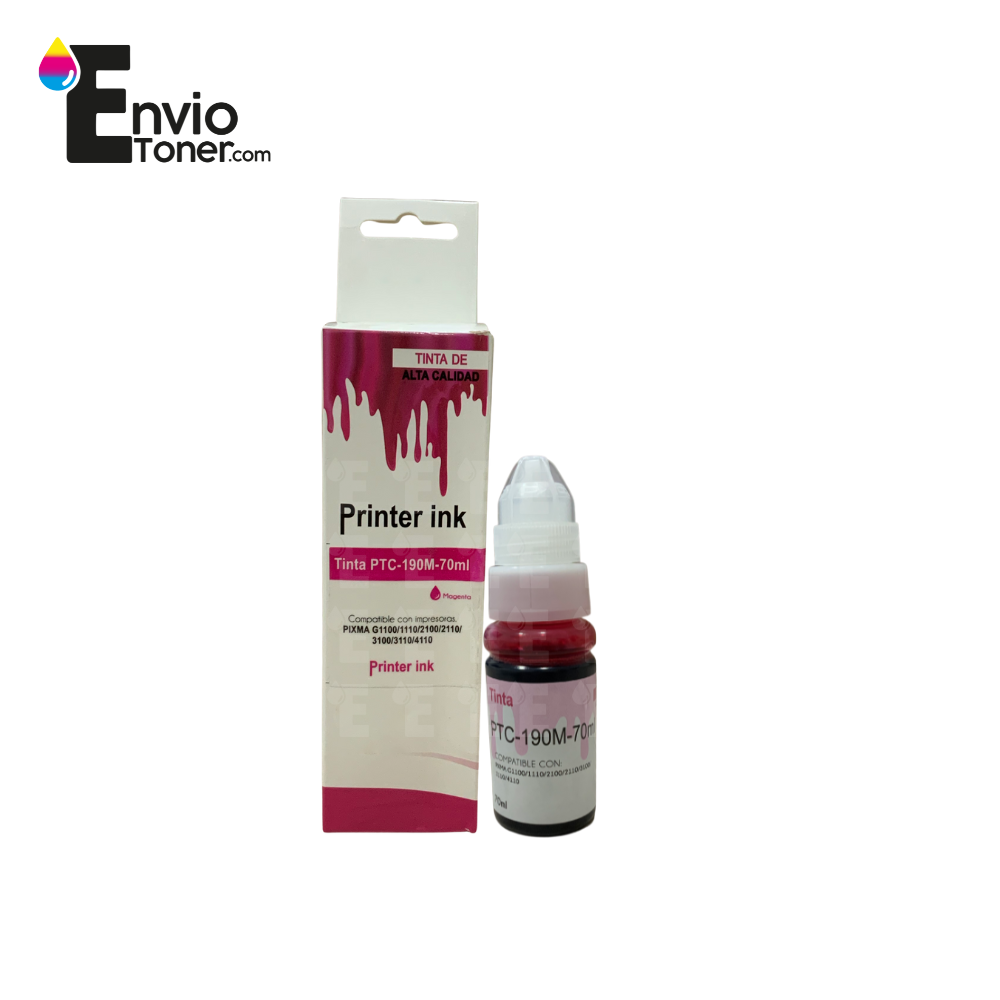 Kit 4 Tintas Compatible Canon Gi 190 Magenta G1100 190m