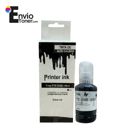 Kit 3 Tintas Negras Compatible Epson T504b L4150 L4160 504