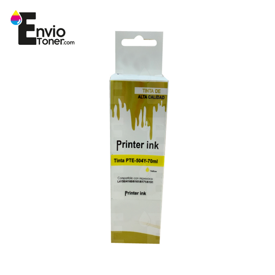 Botella De Tinta Generica Amarillo 504y L4150 L4160 L6161