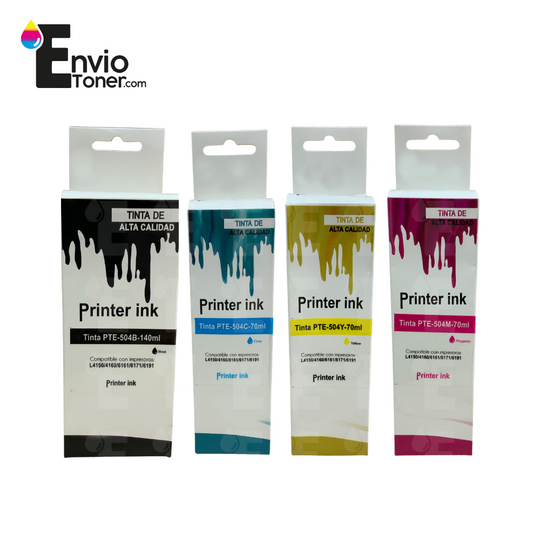 Juego De 4 Tintas Genericas 504b 504c 504m 504y