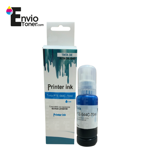 Kit 2 Tintas Cian Compatible Epson T544c L1110 L3110 544