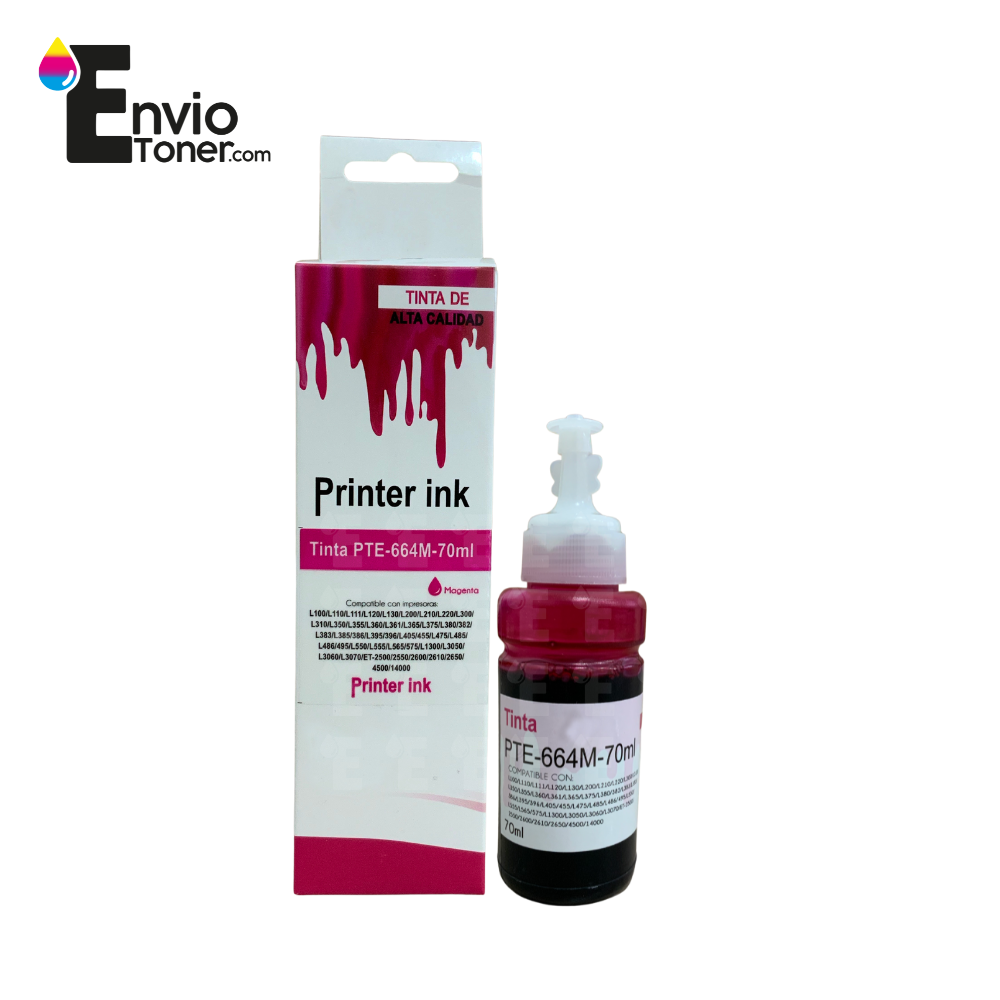 Kit 5 Tintas Magenta Compatible Epson T664m L110 L120 664
