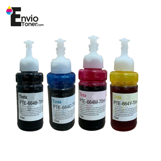 Juego De 4 Tintas Genericas 664b 664c 664m 664y