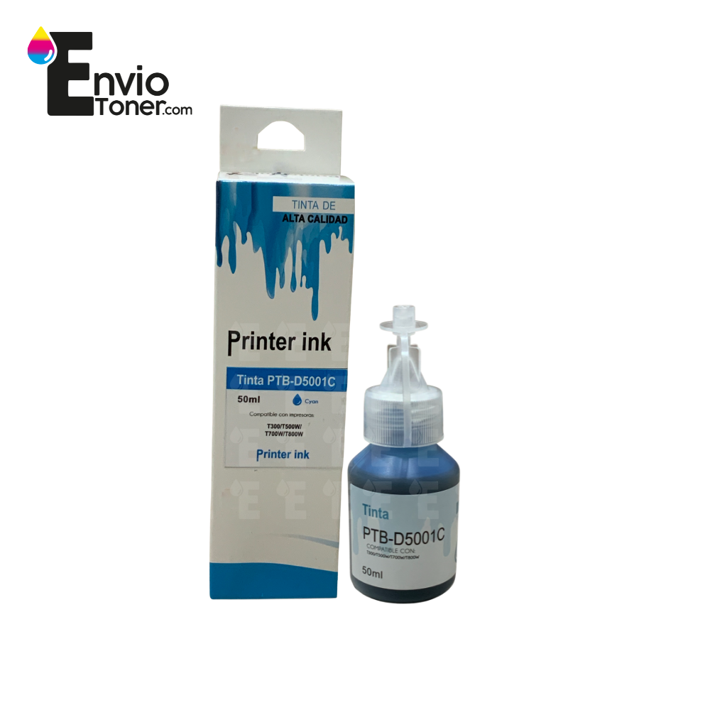 Kit 5 Tintas Compatible Brother Bt5001 Cian T500w Bt5001c
