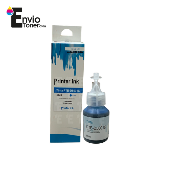 Kit 5 Tintas Compatible Brother Bt5001 Cian T500w Bt5001c