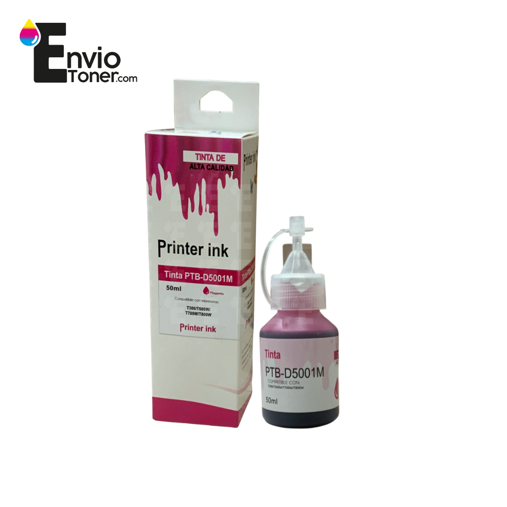 Kit 5 Tintas Compatible Brother Bt5001 Magenta T300 Bt5001m
